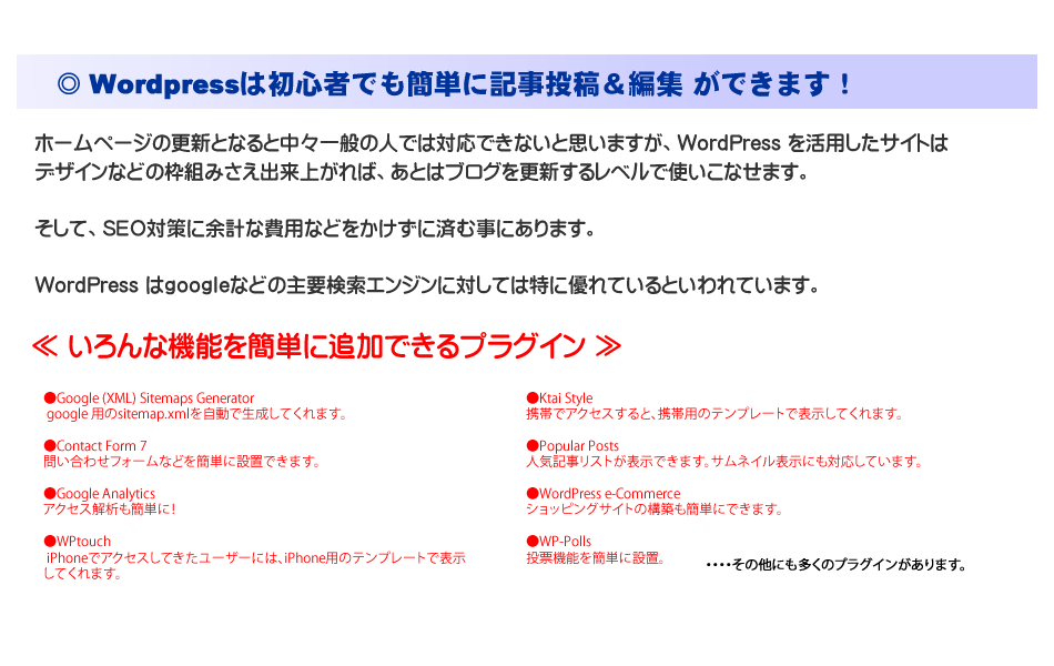 wordpressについて